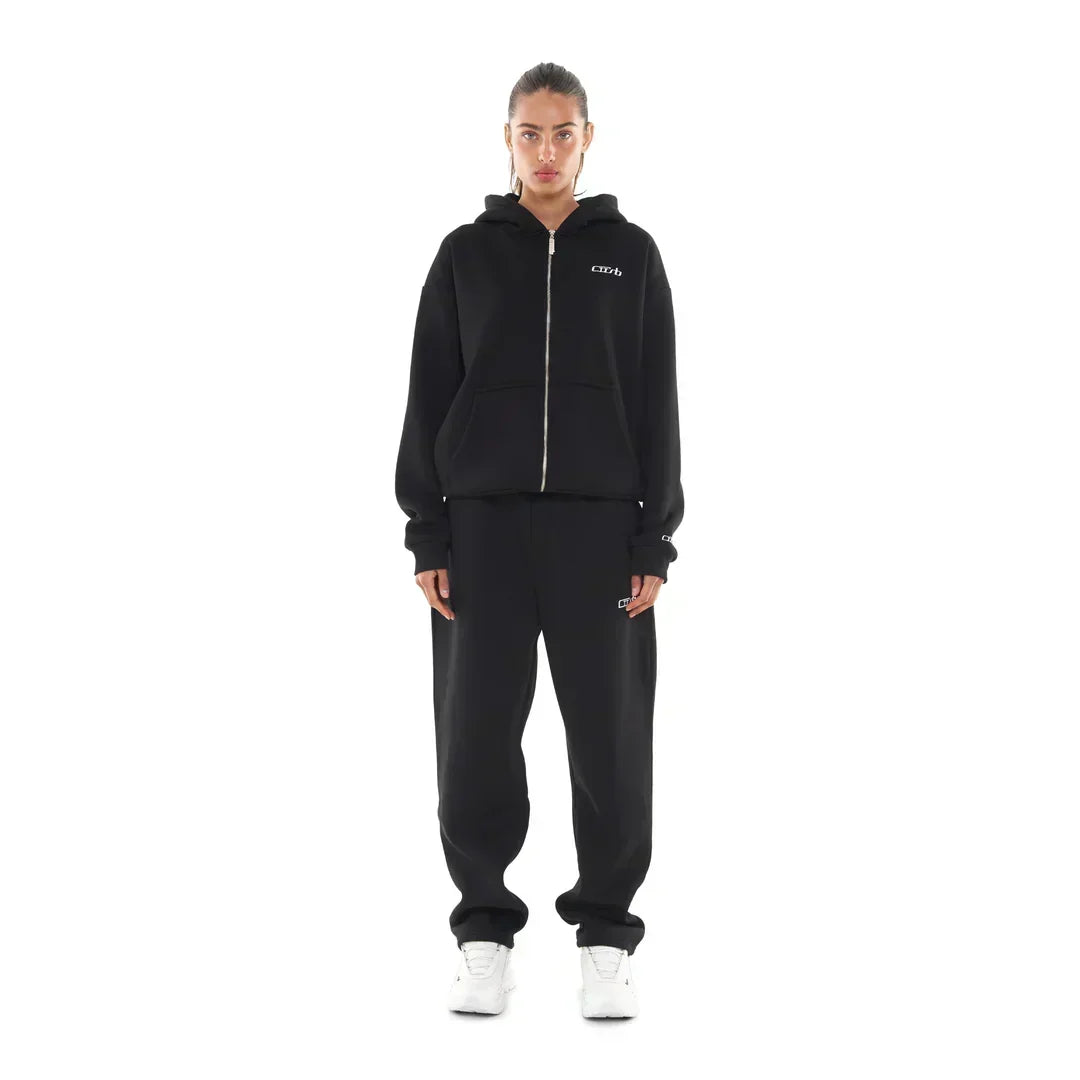 OPEN LEG JOGGER BLACK
