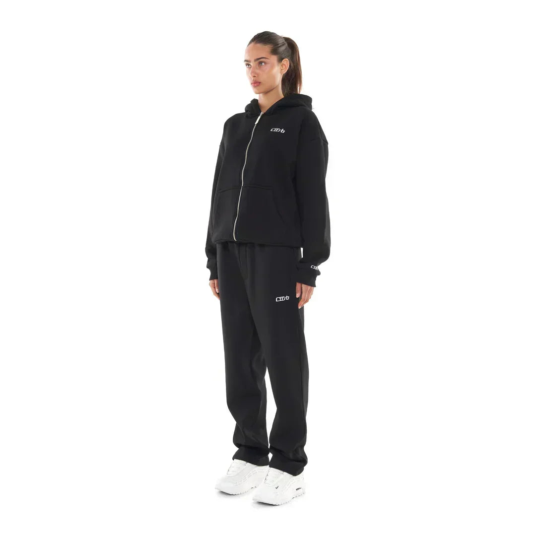 OPEN LEG JOGGER BLACK