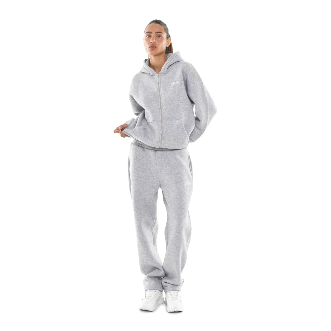 OPEN LEG JOGGER GREY MELANGE