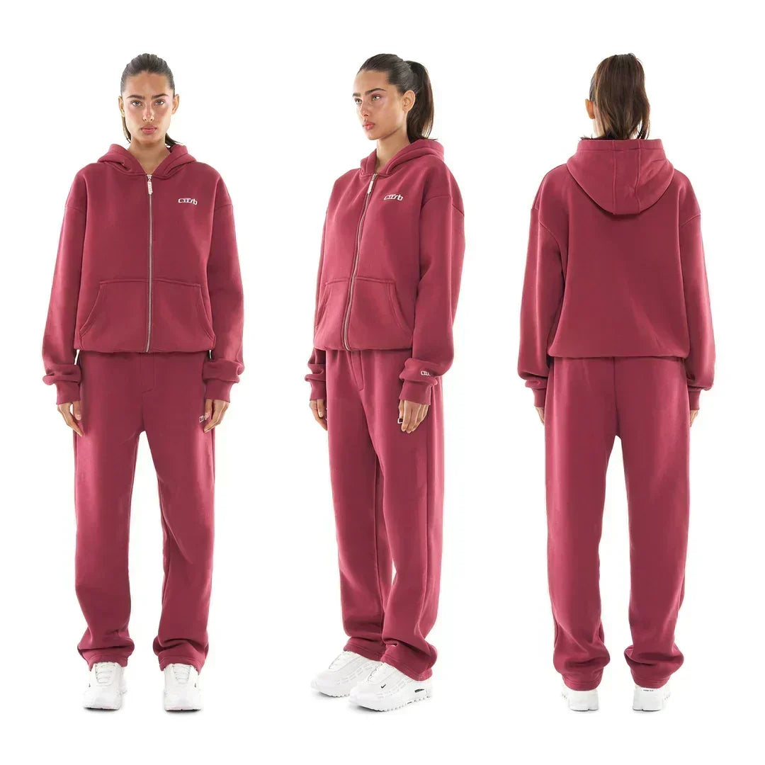 OPEN LEG JOGGER RICH RED